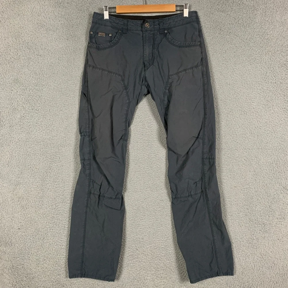 Kuhl The Outsider Pants Men's 32 x 32 Gray Waxed Canvas Hiking Technical Outdoor